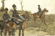 George Hendrik Breitner Hussars oil painting